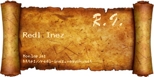 Redl Inez névjegykártya